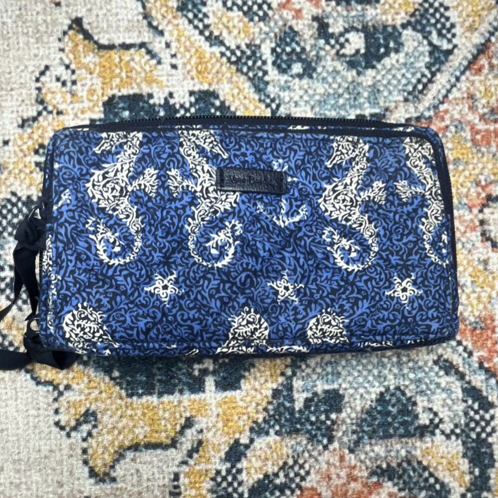 Vera Bradley Iconic RFID All in One Crossbody Wallet Seahorse of Course No Strap